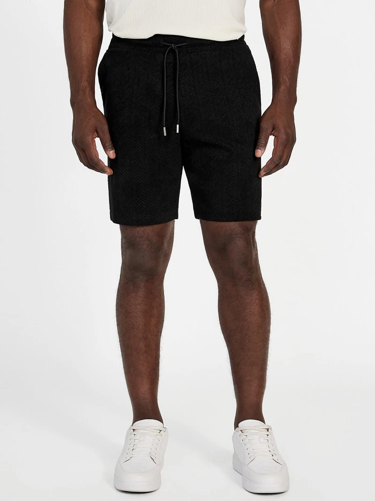 Eco Calvin Chevron-Knit Shorts