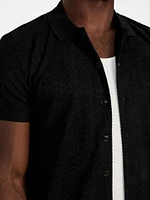 Eco Calvin Chevron-Knit Shirt