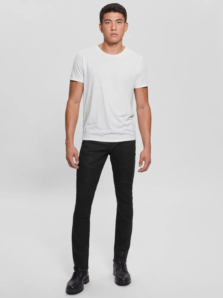 Freeform Coated Moto Tapered Jeans