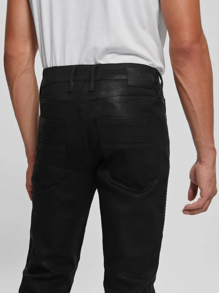 Freeform Coated Moto Tapered Jeans