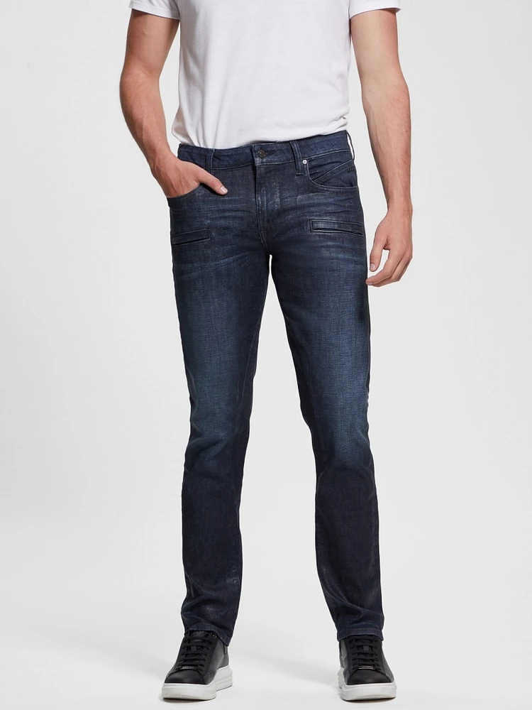 Tapered Zip Pocket Jeans