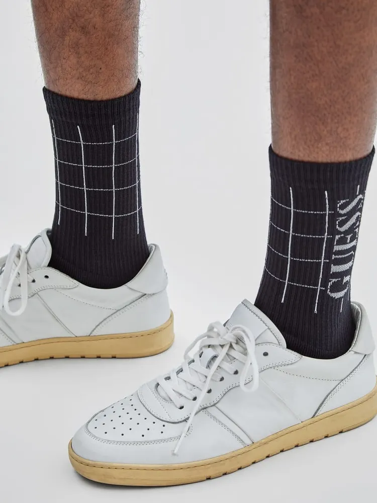 GUESS Originals Grid Crew Socks