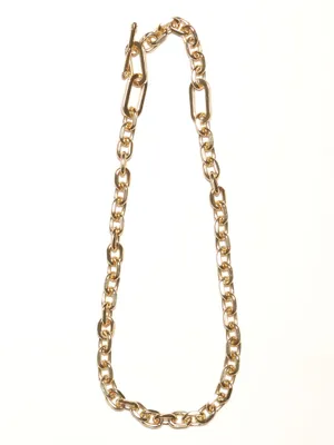 14K Gold-Plated Single Chain Toggle Necklace