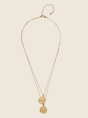 14K Gold-Plated Coin Layered Necklace