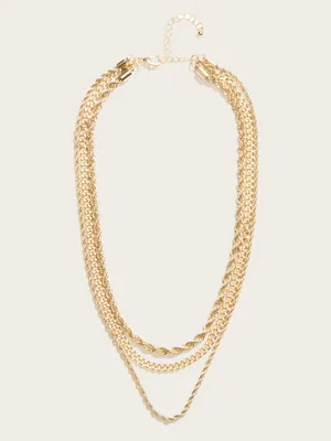 14K Gold-Plated Layered Necklace