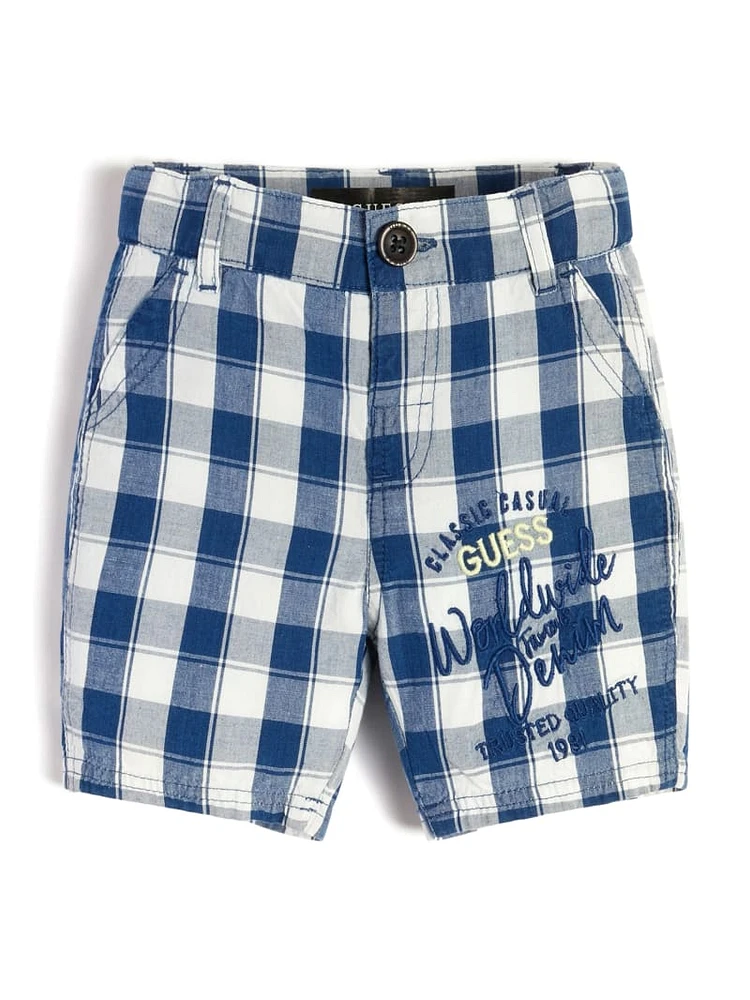 Plaid Poplin Shorts (3M-7)