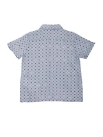 Printed Linen-Blend Shirt (3M-7)