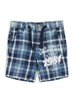 Patch Plaid Shorts (2-7)