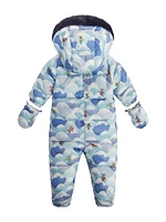 Printed Puffer Bear Onesie (0-9M)