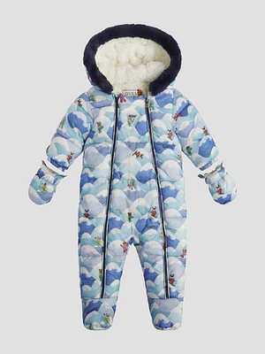 Printed Puffer Bear Onesie (0-9M)