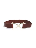 Interlocked Leather Waist Belt