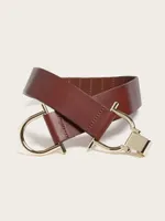 Interlocked Leather Waist Belt