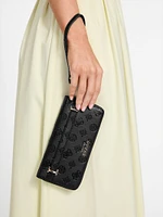 Zarela Debossed Large Zip-Around Wallet