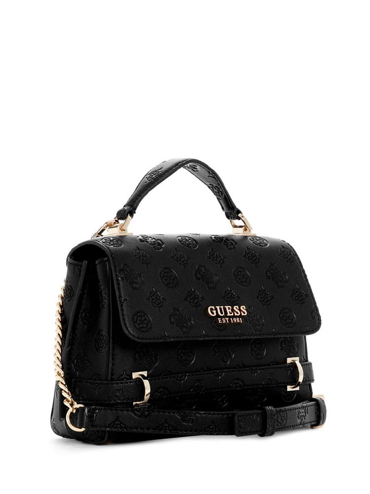 Zarela Debossed Top Handle Bag
