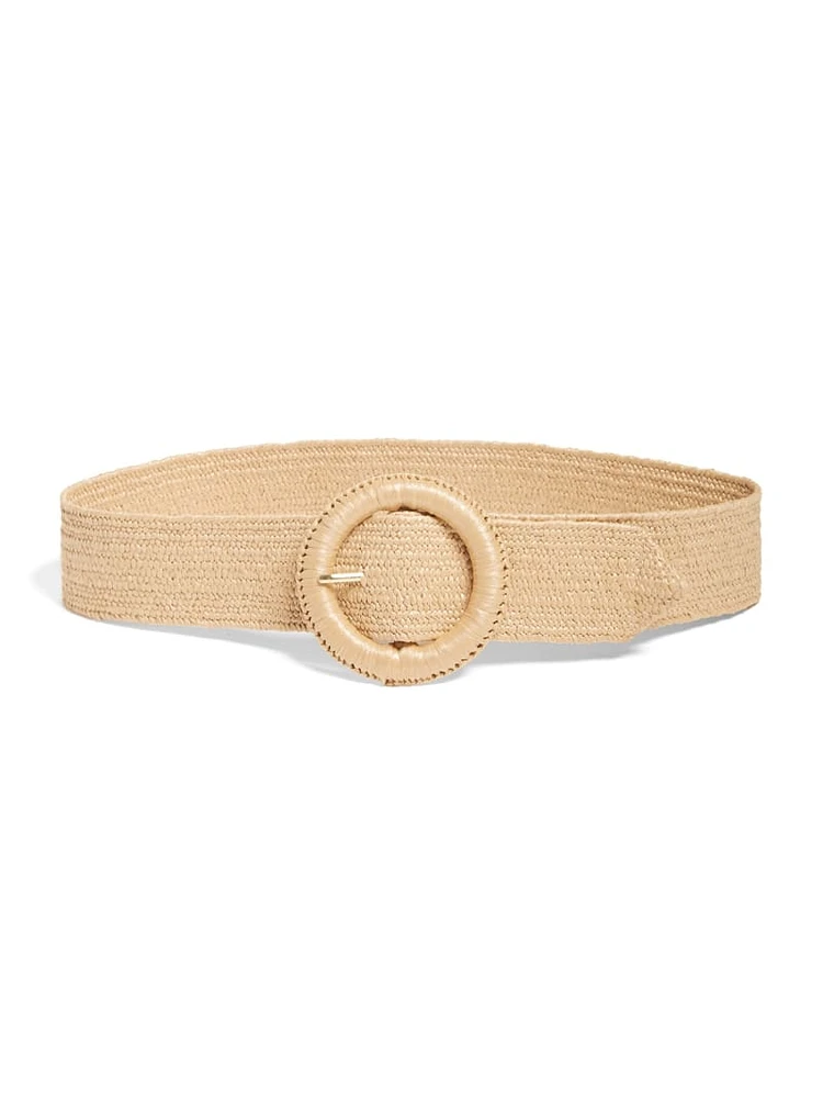 Raffia Straw Waist Belt