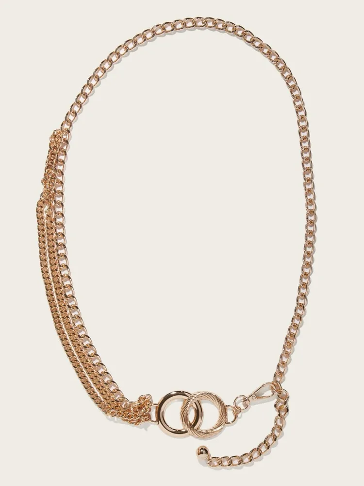 Gold-Tone O-Ring Chain Belt