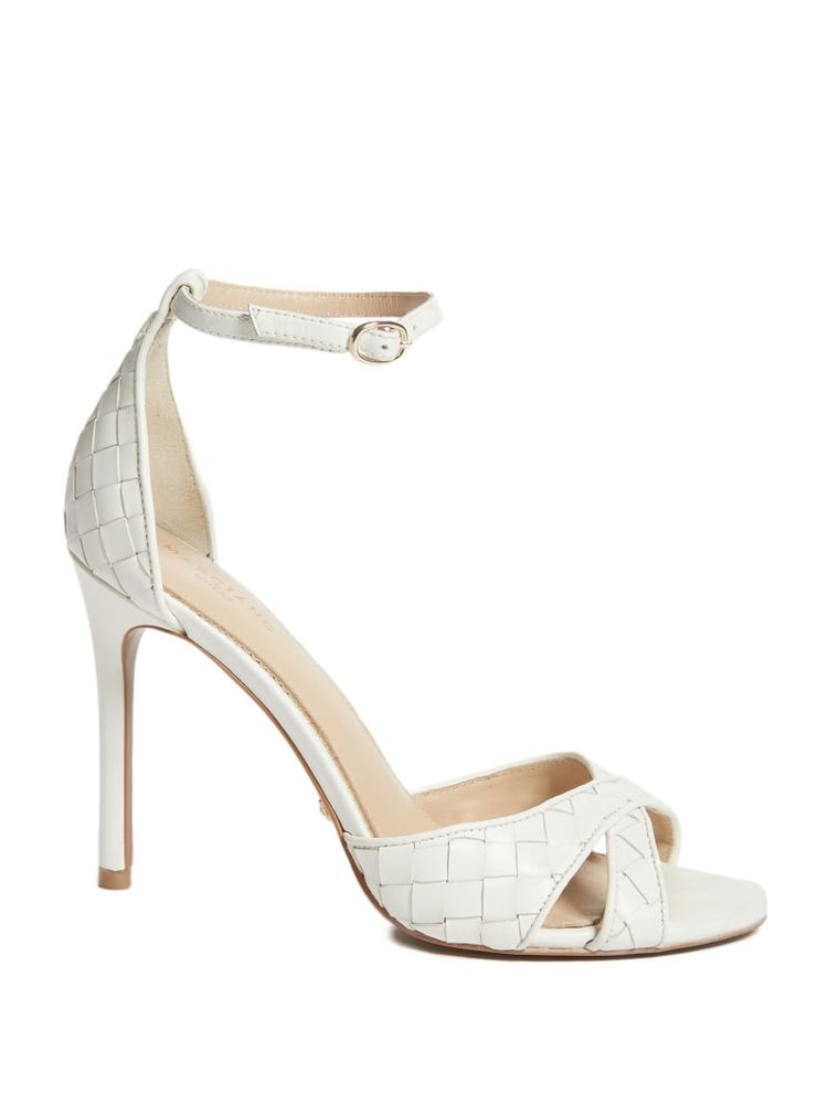 Abieli Woven Leather Stiletto Sandal