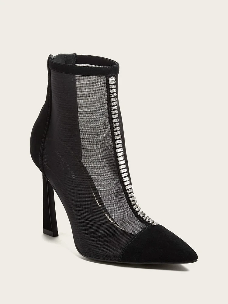 Fearne Embellished Mesh Ankle Bootie