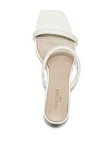 Pearl Leather Double Strap Sandal