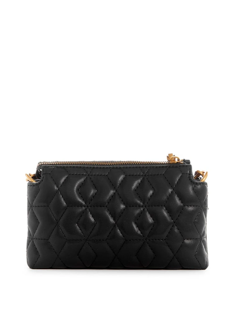 Elenia Quilted Top-Zip Mini Crossbody