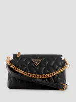 Elenia Quilted Top-Zip Mini Crossbody