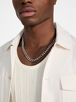 Silver-Tone Curb Chain Necklace