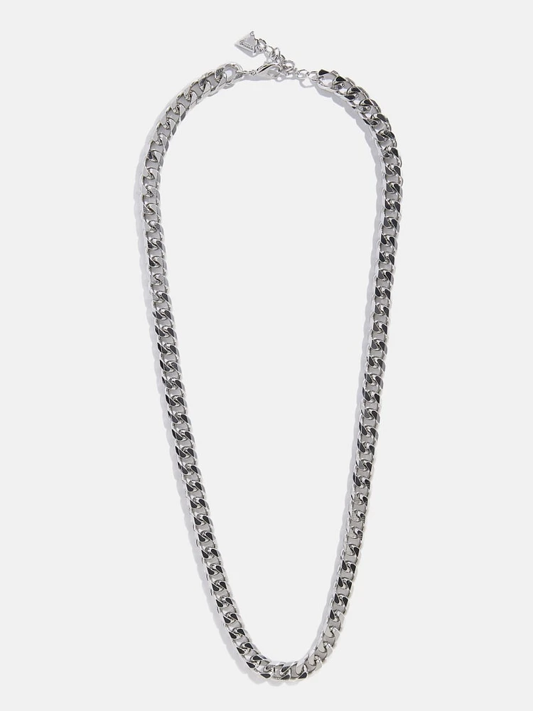 Silver-Tone Curb Chain Necklace