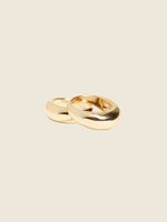 14K Gold-Plated Dome Ring Set - Size 7