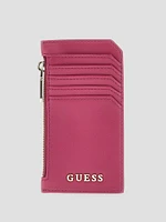 Faux-Leather Zip Card Holder