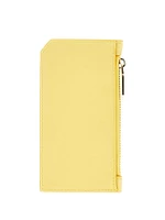 Faux-Leather Zip Card Holder