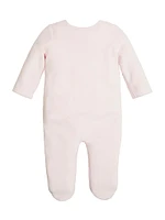 Ruffle Velour Overalls (0-12M)