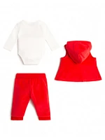Teddy Bear Holiday Vest, Bodysuit and Joggers Set (0-24M)