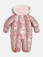 Metallic Heart Puffer Coverall (0-24M)