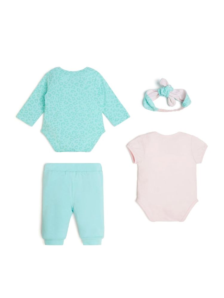 Two-Piece Bodysuit, Pants and Headband Set (3-12M)