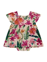 Eco Floral Bodysuit Dress (0-12M)