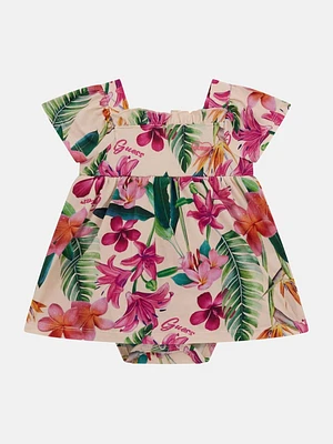 Eco Floral Bodysuit Dress (0-12M)