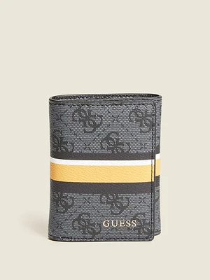 Sig Logo Stripe Trifold Wallet