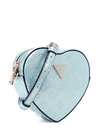 Arnela Debossed Logo Mini Heart Bag