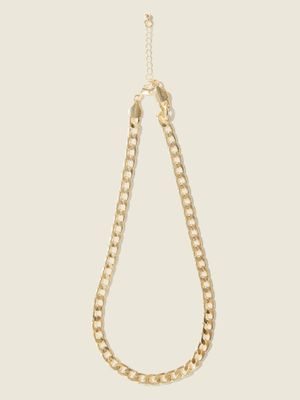 14K Gold-Plated Curb Chain Necklace