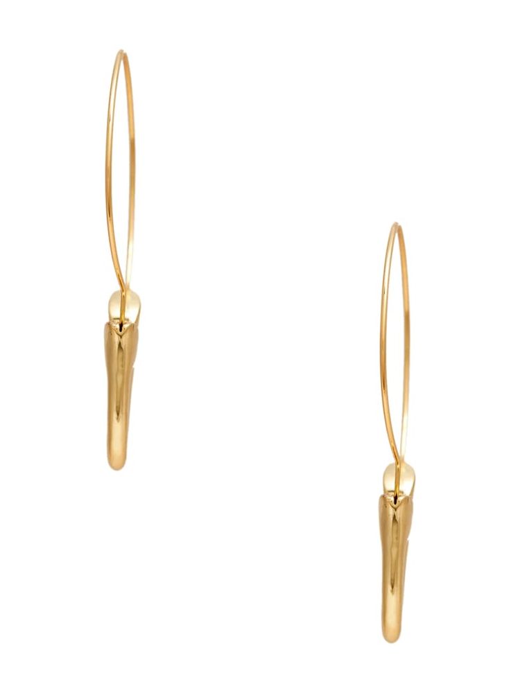 14K Gold-Plated Hook Hoop Earring