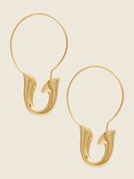 14K Gold-Plated Hook Hoop Earring