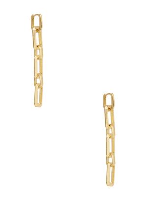 14K Gold-Plated Link Drop Earring