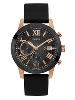 Black and Rose Gold-Tone Multifunction Watch