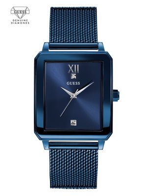 Blue Diamond Rectangular Watch