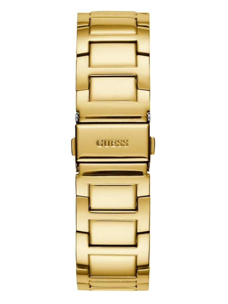 Rhinestone Gold-Tone Multifunction Watch