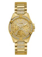 Rhinestone Gold-Tone Multifunction Watch