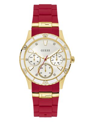 Two-Tone and Red Multifunction Watch