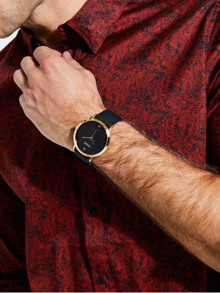 Black and Gold-Tone Analog Watch