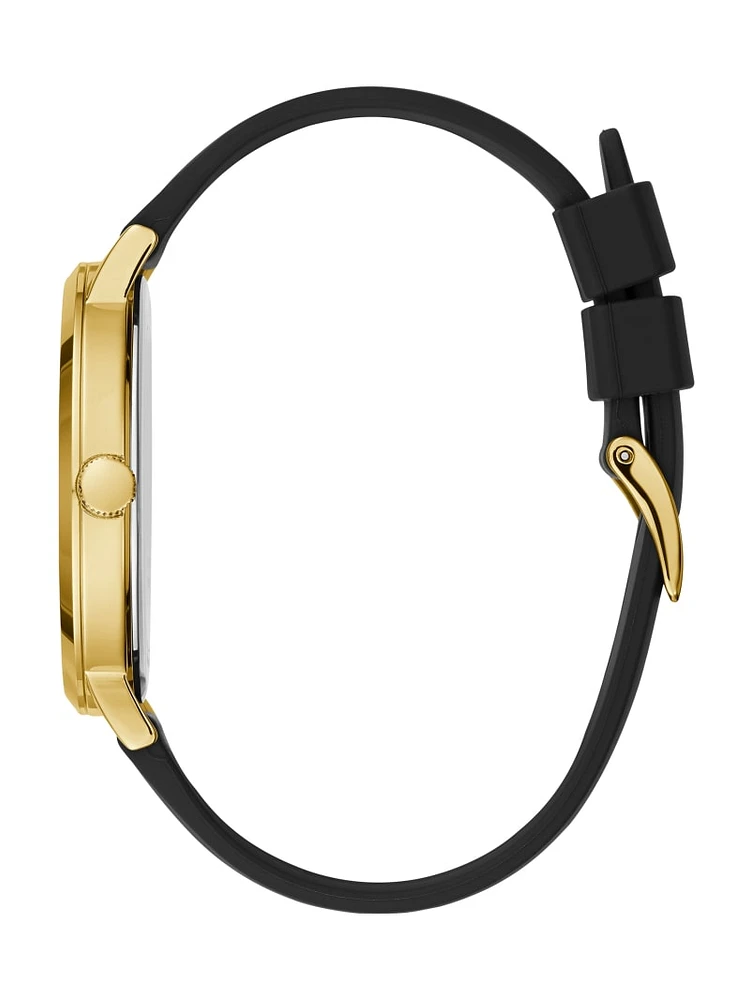 Black and Gold-Tone Analog Watch