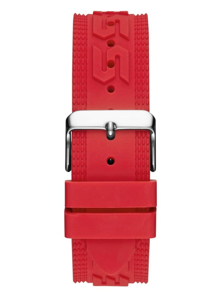 Oversized Red Silicone Analog and Digital Watch
